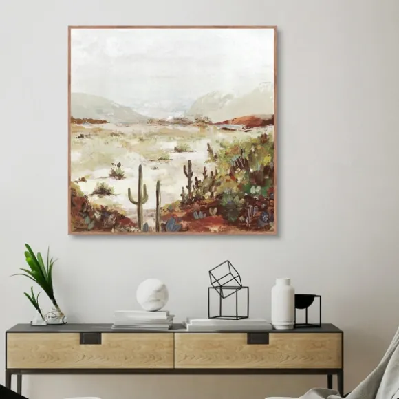 Kirkland's Home Framed Art-Cactus Canyon Western Framed Canvas Art