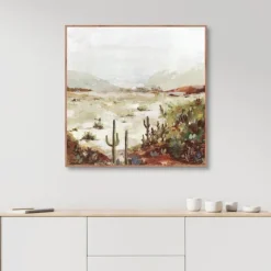 Kirkland's Home Framed Art-Cactus Canyon Western Framed Canvas Art