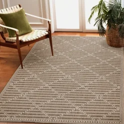 Kirkland's Home Outdoor Rugs-Cafe Geo Lattice Outdoor Area Rug, 7X9