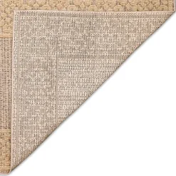 Kirkland's Home Outdoor Rugs-Camel Leopard Border Outdoor Area Rug, 6X9