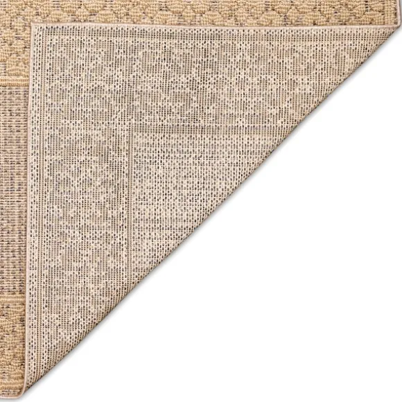Kirkland's Home Outdoor Rugs-Camel Leopard Border Outdoor Area Rug, 6X9