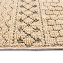 Kirkland's Home Outdoor Rugs-Camel Linear Sundry Outdoor Area Rug, 6X9