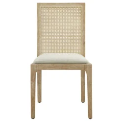 Kirkland's Home Dining Chairs-Cane Back Upholstered Wood Dining Chairs, Set Of 2