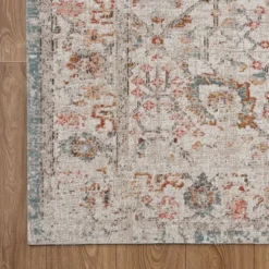 Kirkland's Home Outdoor Rugs-Caramel Botanical Indoor/Outdoor Area Rug, 7X9