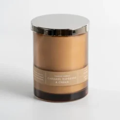 Kirkland's Home Candles-Caramel Espresso & Cream Single Wick Jar Candle