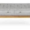 Kirkland's Home Coffee Tables-Carved Graphite And Gold 2-Drawer Coffee Table
