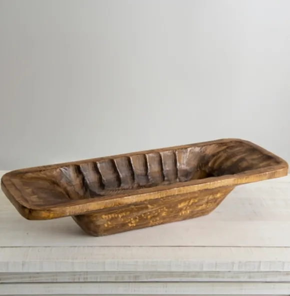 Kirkland's Home Decorative Bowls & Jars-Carved Mango Wood Bowl, 23 In.