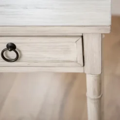 Kirkland's Home Entryway Furniture-Casey Cream 3-Drawer Console Table