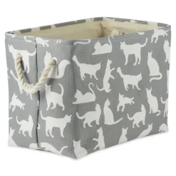 Kirkland's Home Baskets & Boxes-Cats Meow Rectangular Storage Bin, 14 In.
