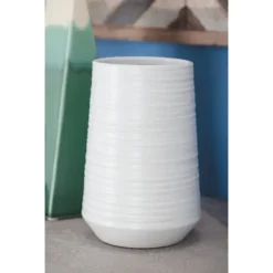 Kirkland's Home Vases-Ceramic Ribbed Vase, 7 In.