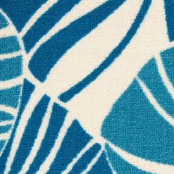 Kirkland's Home Outdoor Rugs-Cerulean Botanical Shells Outdoor Area Rug, 5X7