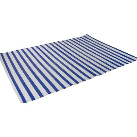 Kirkland's Home Outdoor Rugs-Cerulean Stripes Outdoor Area Rug, 4X6