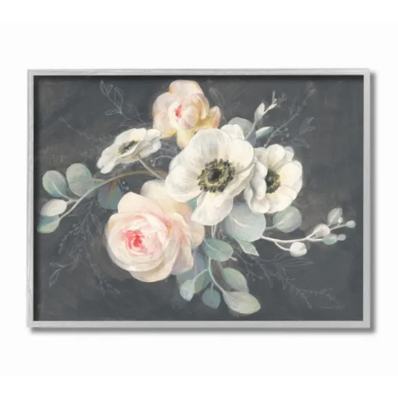 Kirkland's Home Framed Art-Chalk Flowers Framed Giclee Canvas Art Print