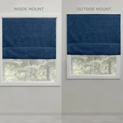 Kirkland's Home Curtains & Drapes-Chambray Blackout Roman Shade, 34 In.