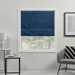 Kirkland's Home Curtains & Drapes-Chambray Blackout Roman Shade, 23 In.