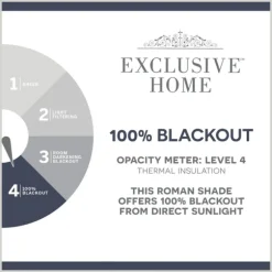 Kirkland's Home Curtains & Drapes-Chambray Blackout Roman Shade, 23 In.