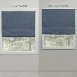 Kirkland's Home Curtains & Drapes-Chambray Blackout Roman Shade, 23 In.