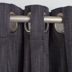 Kirkland's Home Curtains & Drapes-Charcoal Box Pleated Single Curtain Panel, 84 In.