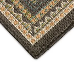 Kirkland's Home Outdoor Rugs-Charcoal Diamond Nile Indoor/Outdoor Runner, 1X7