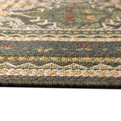 Kirkland's Home Outdoor Rugs-Charcoal Diamond Nile Indoor/Outdoor Runner, 1X7