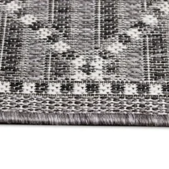 Kirkland's Home Outdoor Rugs-Charcoal Geo Lattice Outdoor Area Rug, 4X7