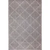 Kirkland's Home Outdoor Rugs-Charcoal Geo Lattice Outdoor Area Rug, 6X9