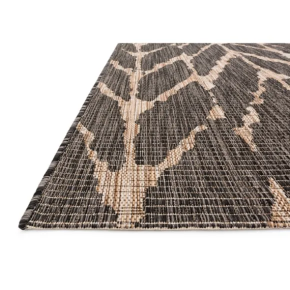 Kirkland's Home Outdoor Rugs-Charcoal Mocha Chevron Outdoor Area Rug, 7X10