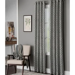Kirkland's Home Curtains & Drapes-Chenille Single Curtain Panel, 84 In.