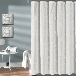 Kirkland's Home Shower Curtains-Chenille Trellis Shower Curtain