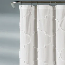 Kirkland's Home Shower Curtains-Chenille Trellis Shower Curtain