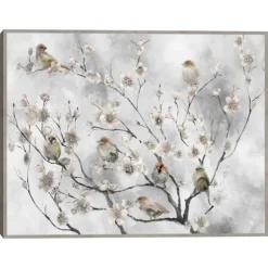 Kirkland's Home Canvas Art-Cherry Blossom Birds Framed Canvas Art Print