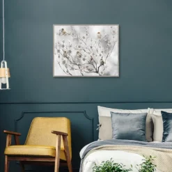 Kirkland's Home Canvas Art-Cherry Blossom Birds Framed Canvas Art Print