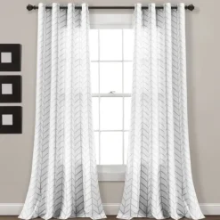 Kirkland's Home Curtains & Drapes-Chevron 2-Pc. Curtain Panel Set, 84 In.