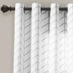 Kirkland's Home Curtains & Drapes-Chevron 2-Pc. Curtain Panel Set, 84 In.