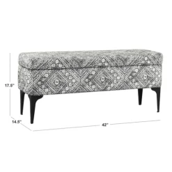 Kirkland's Home Benches & Ottomans-Chinle Velvet Storage Bench