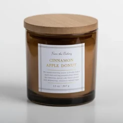 Kirkland's Home Candles-Cinnamon Apple Donut Triple Wick Jar Candle