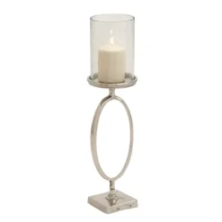Kirkland's Home Candle Holders-Circular Center Hurricane Candle Holder
