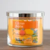 Kirkland's Home Candles-Citrus Burst Three Wick Jar Candle