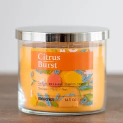 Kirkland's Home Candles-Citrus Burst Three Wick Jar Candle