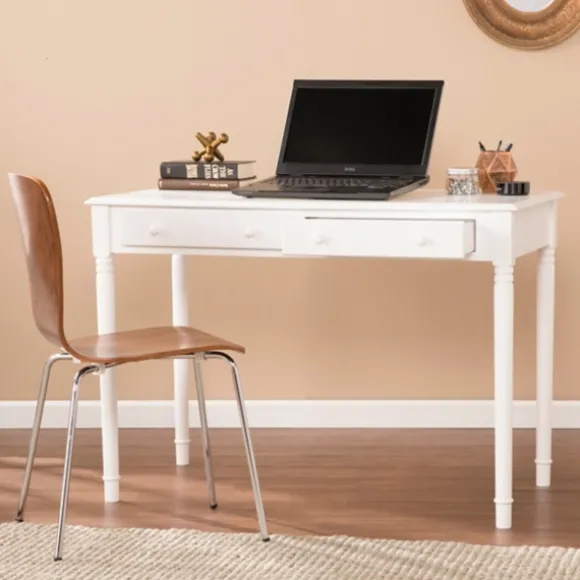 Kirkland's Home Office Furniture-Classic 2-Drawer Wood Desk