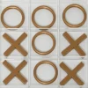Kirkland's Home Decorative Accents-Clear And Gold Tic Tac Toe Board