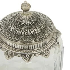 Kirkland's Home Decorative Bowls & Jars-Clear Glass Jars With Decorative Lids, Set Of 3