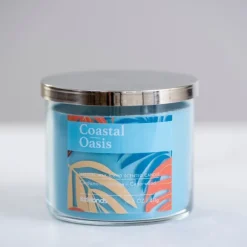 Kirkland's Home Candles-Coastal Oasis Triple Wick Jar Candle