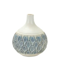 Kirkland's Home Vases-Coastal Scalloped Vases, Set Of 3