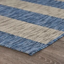 Kirkland's Home Outdoor Rugs-Coastal Stripes Outdoor Area Rug, 7X9