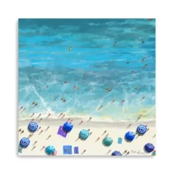 Kirkland's Home Canvas Art-Cobalt Aerial Beach Canvas Art Print