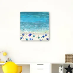 Kirkland's Home Canvas Art-Cobalt Aerial Beach Canvas Art Print