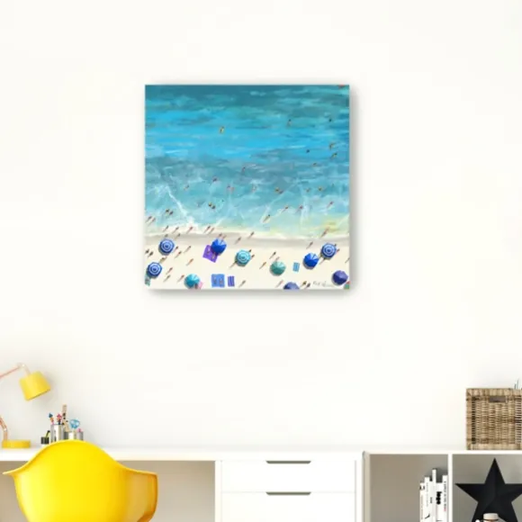 Kirkland's Home Canvas Art-Cobalt Aerial Beach Canvas Art Print
