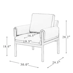 Kirkland's Home Accent Chairs-Cognac Faux Leather And Wood Accent Chair