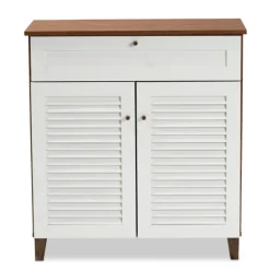 Kirkland's Home Entryway Furniture-Collier Two-Tone Drawer Shoe Storage Cabinet